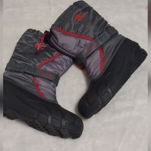 Black and Red Winter Boots
